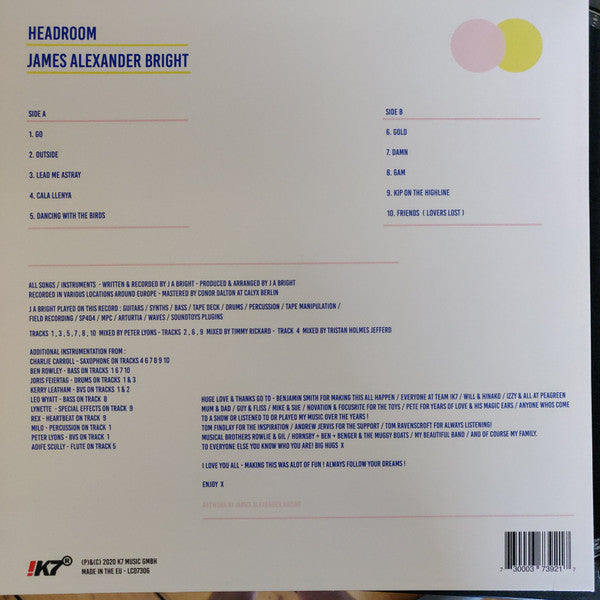 James Alexander Bright - Headroom | Mint (M) Mint (M) - DOWNTEMPO