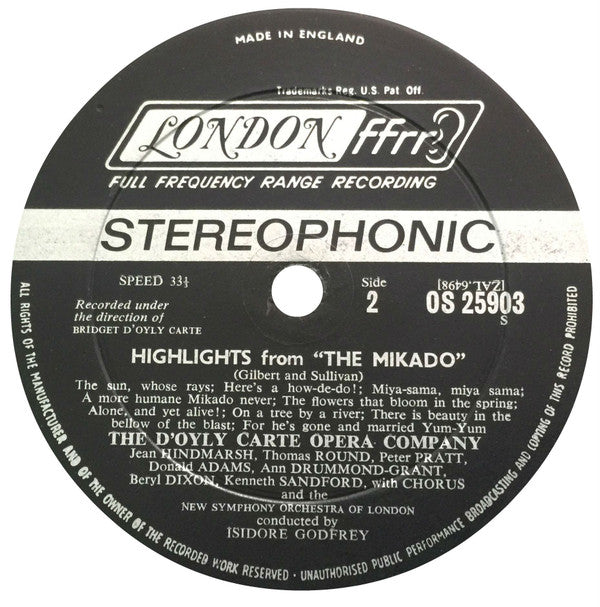 Highlights From The Mikado | Near Mint (NM) Very Good Plus (VG+)