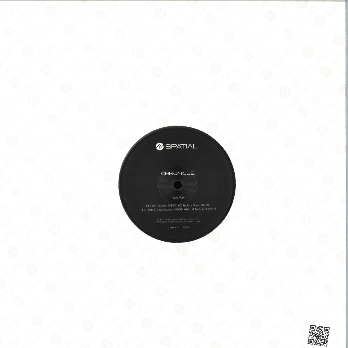 Chronicle - Aqua Pura (CLEAR VINYL 12" Spatial SPTL048) | NEW Mint (M) Mint (M) - DRUM & BASS *NEW/COLOR*