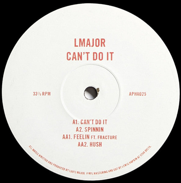 LMajor - Can't Do It (VINYL 12" 2026 REPRESS) | NEW - DRUM & BASS *NEW*