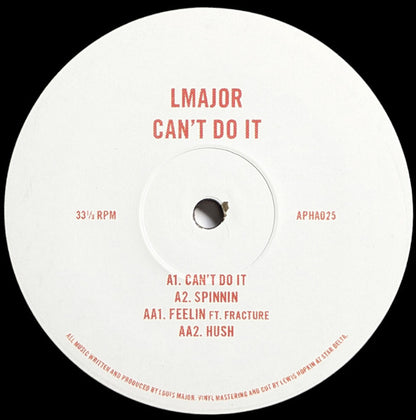 LMajor - Can't Do It (VINYL 12" 2026 REPRESS) | NEW - DRUM & BASS *NEW*
