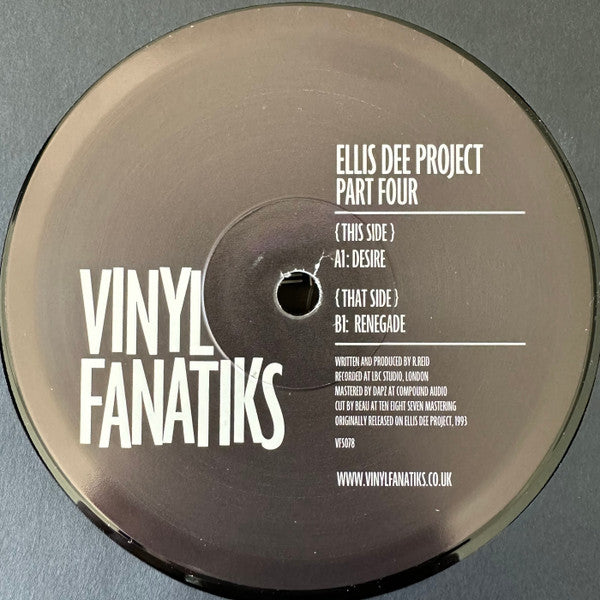 The Ellis Dee Project Part 4 (VINYL) | Mint (M) Mint (M) - DRUM & BASS *NEW*