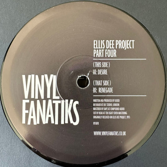 The Ellis Dee Project Part 4 (VINYL) | Mint (M) Mint (M) - DRUM & BASS *NEW*