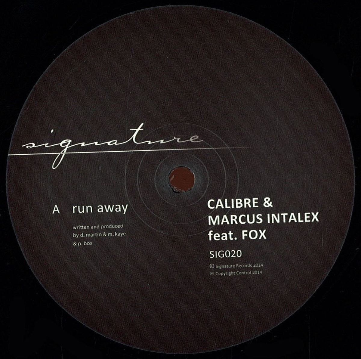 Calibre & Marcus Intalex Feat. Fox - (PRESALE 10/8/26) Run Away / Somethin Heavy (VINYL 12" Signature) | NEW - DRUM & BASS *NEW*
