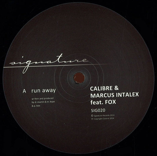 Calibre & Marcus Intalex Feat. Fox - (PRESALE 10/8/26) Run Away / Somethin Heavy (VINYL 12" Signature) | NEW - DRUM & BASS *NEW*