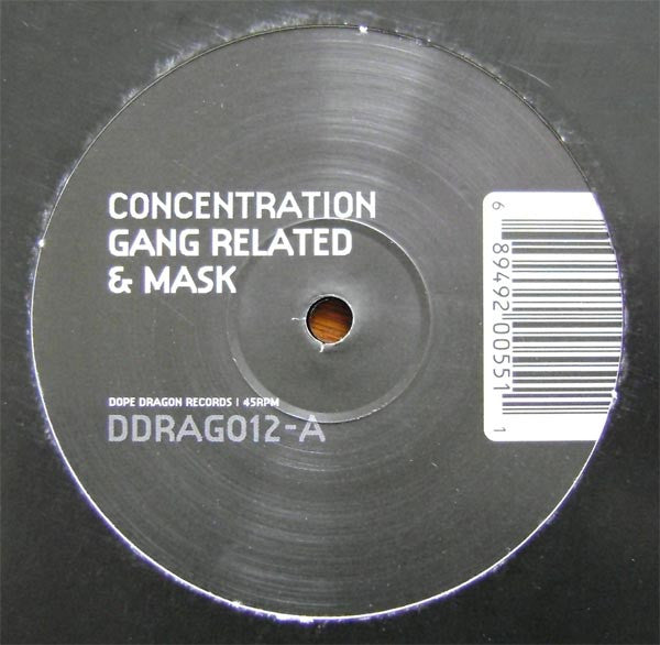 Gang Related & Mask - Concentration (VINYL) | Excellent (EX) Generic - DRUM & BASS / USED *EXCELLENT*