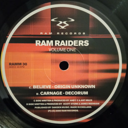 Various - Ram Raiders (Volume One) *RECORD 2 ONLY* (12" VINYL) | Excellent (EX) Excellent (EX) - DRUM & BASS / USED *EXCELLENT*