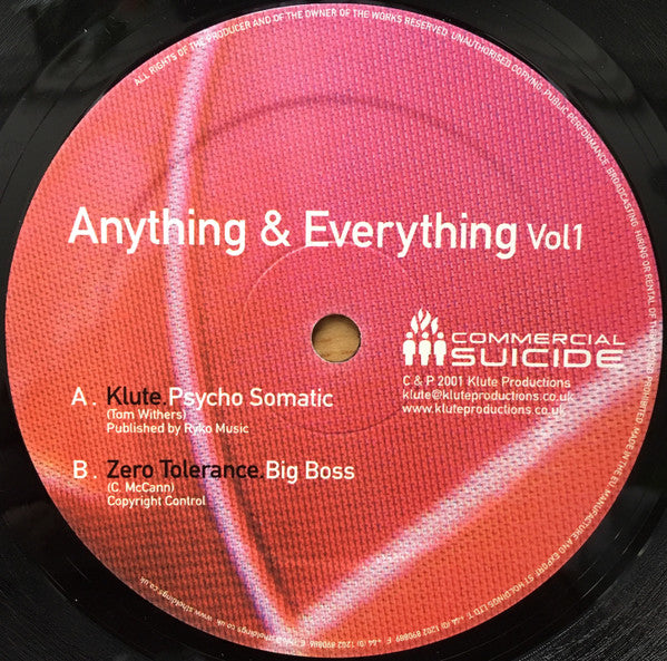 Anything & Everything Vol1 (2x12" VINYL) | Near Mint (NM) Generic - DRUM & BASS / USED *NEAR MINT*