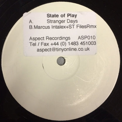 State Of Play - Stranger Days | Very Good Plus (VG+) Generic - DRUM & BASS / USED *VERY GOOD+*