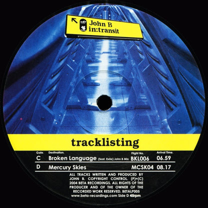John B - In:Transit (3xVINYL) | Very Good Plus (VG+) Generic - DRUM & BASS / USED *VERY GOOD+*