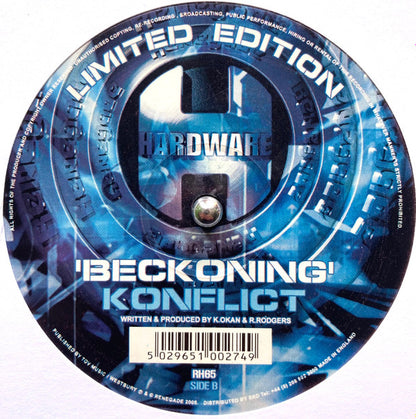 Konflict - Messiah / Beckoning | Very Good Plus (VG+) Excellent (EX) - DRUM & BASS / USED *VERY GOOD+*