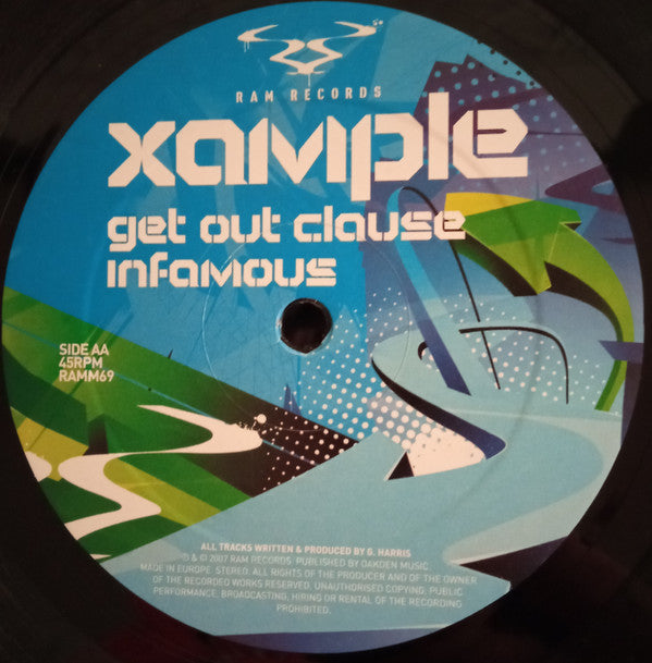 Xample - Get Out Clause / Infamous | Very Good Plus (VG+) Near Mint (NM) - DRUM & BASS / USED *VERY GOOD+*