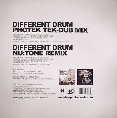 Different Drum (Remixes) (12" VINYL) | Very Good Plus (VG+) Excellent (EX) - DRUM & BASS / USED *VERY GOOD+*