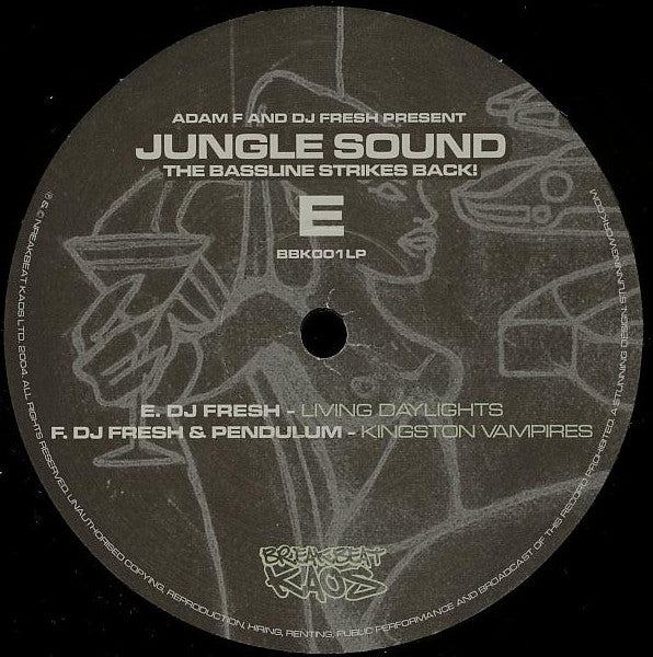 Adam F - Jungle Sound - The Bassline Strikes Back! | Very Good (VG) Very Good Plus (VG+) - DRUM & BASS / USED *VERY GOOD*