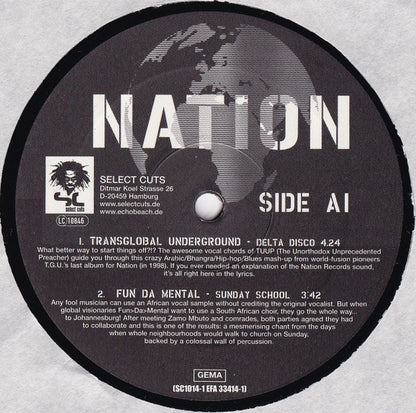 Various - Nation (VINYL 2x12") | USED Very Good Plus Plus (VG++) Very Good Plus (VG+) DRUM & BASS
