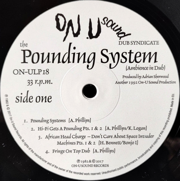 Dub Syndicate - The Pounding System (Ambience In Dub) | Mint (M) Mint (M) - REGGAE