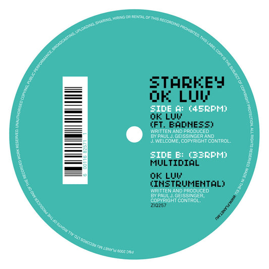 Starkey - OK Luv - 12" (Vinyl) | Mint (M) Mint (M) - DUBSTEP *NEW*
