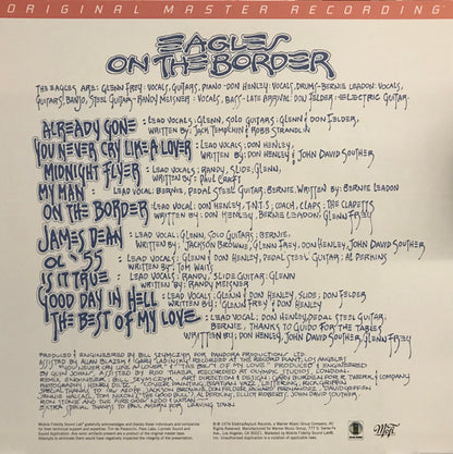 Eagles On The Border Mobile Fidelity Sound Lab, Asylum Records 2x12", Album, RE, RM, 180 + Box, Ltd, Num Mint (M) Mint (M)