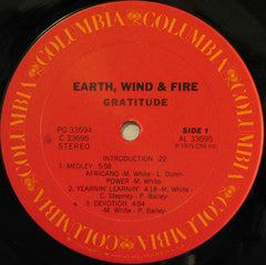 Earth, Wind & Fire Gratitude Columbia 2xLP, Album, Ter Very Good Plus (VG+) Very Good Plus (VG+)