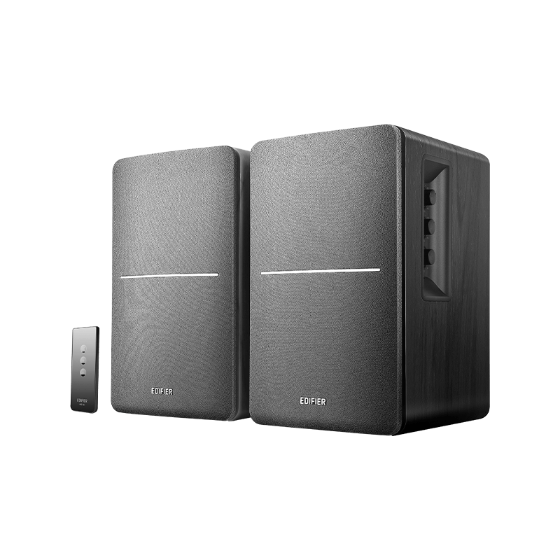 R1280T Powered Bookshelf Speakers- Black |