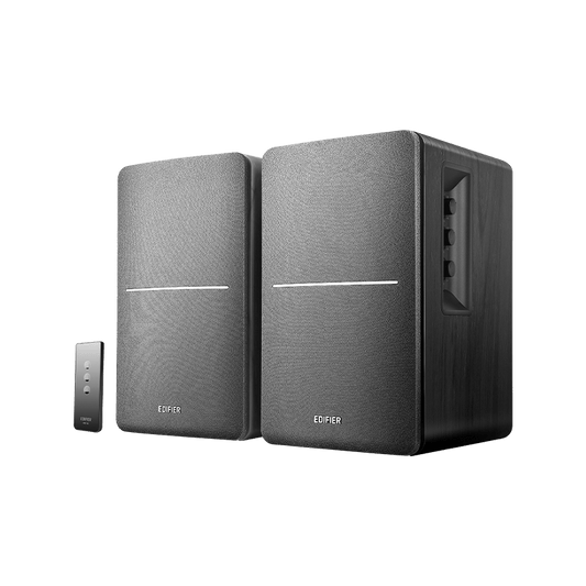 R1280T Powered Bookshelf Speakers- Black |