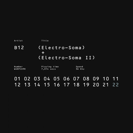 B12 - Electro-Soma I + II Anthology (CD) | Mint (M) Mint (M) - ELECTRONIC *NEW*