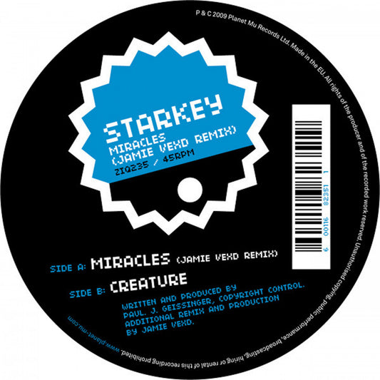 Starkey - Miracles (Jamie Vex?d vs Starkey Remix) - 12" | - ELECTRONIC *NEW*