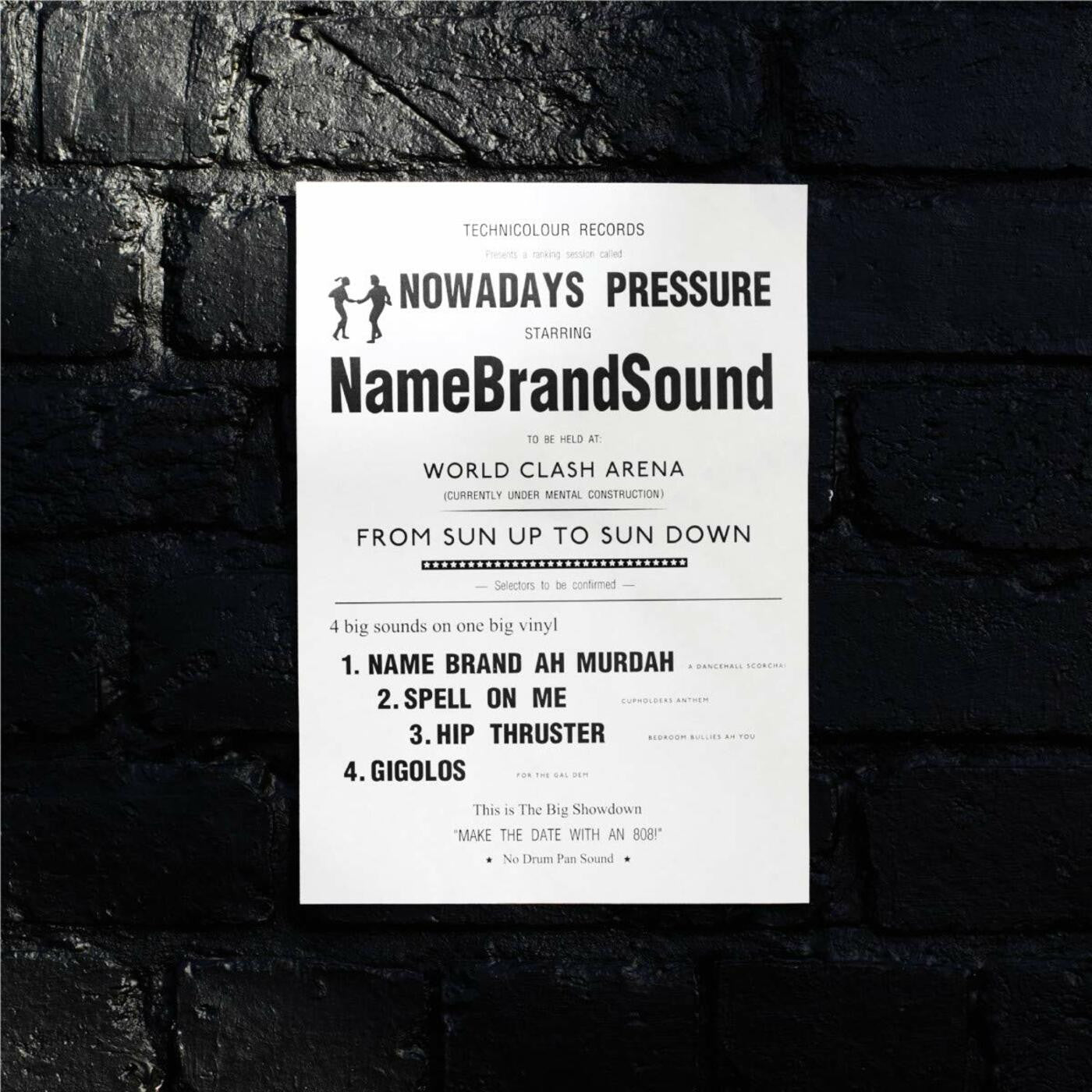 Name Brand Sound - Nowadays Pressure - 12" | - ELECTRONIC *NEW*