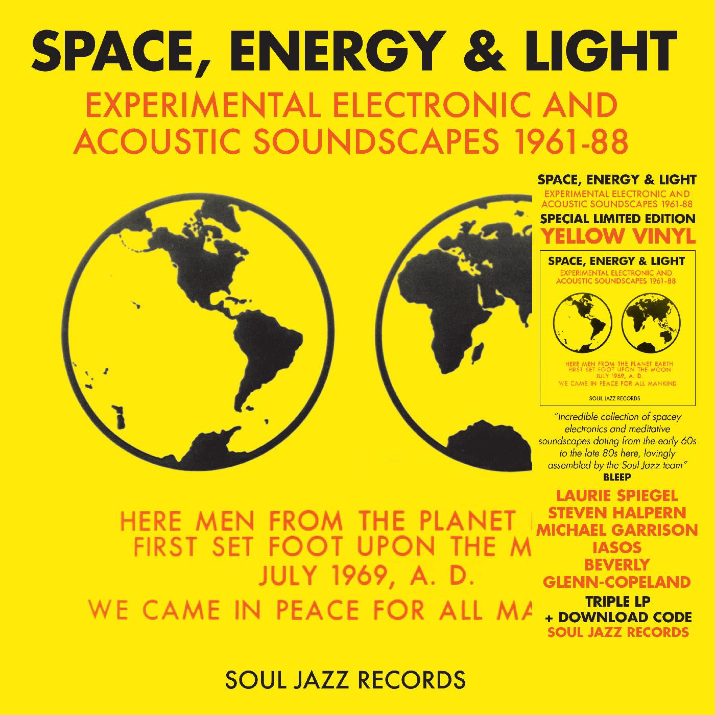 Soul Jazz Records presents - Space, Energy & Light: Experimental Electronic And Acoustic Soundscapes 1961-88 (YELLOW VINYL) (Vinyl) | - ELECTRONIC *NEW*
