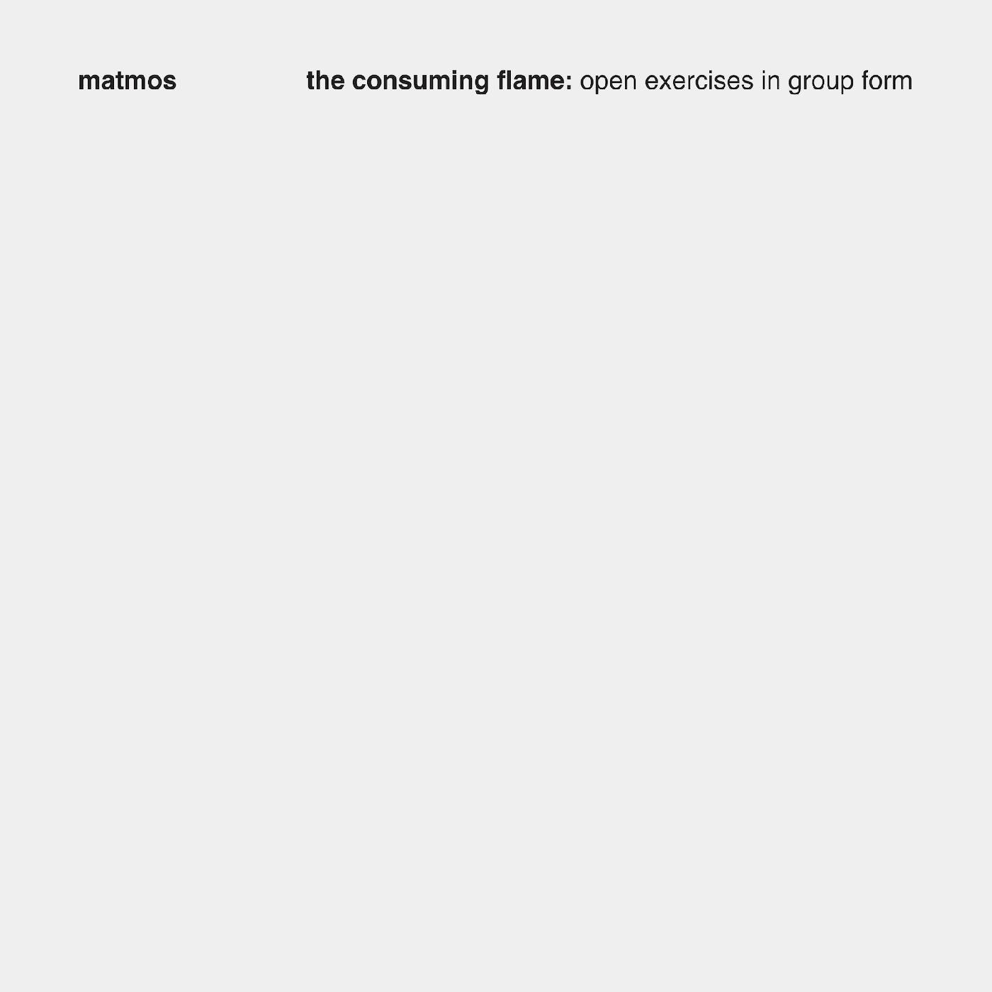 Matmos - The Consuming Flame: Open Exercises in Group Form (CD) | Mint (M) Mint (M) - ELECTRONIC *NEW*