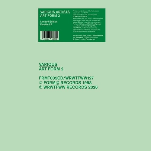 (PRE ORDER 3/13/26) Art Form 2 (2xVINYL) | - ELECTRONIC *NEW*