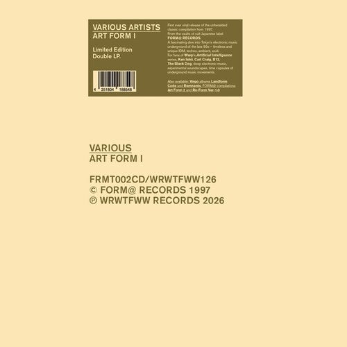 (PRE ORDER 3/13/26) Art Form 1 (2xVINYL) | - ELECTRONIC *NEW*