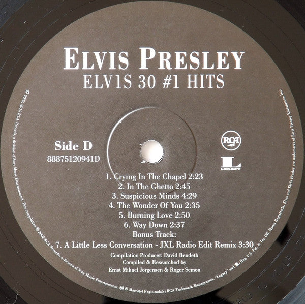 Elvis Presley ELV1S 30 #1 Hits RCA, Legacy, Sony Music 2xLP, Comp, RE Mint (M) Mint (M)