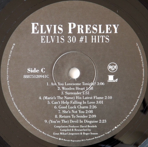 Elvis Presley ELV1S 30 #1 Hits RCA, Legacy, Sony Music 2xLP, Comp, RE Mint (M) Mint (M)