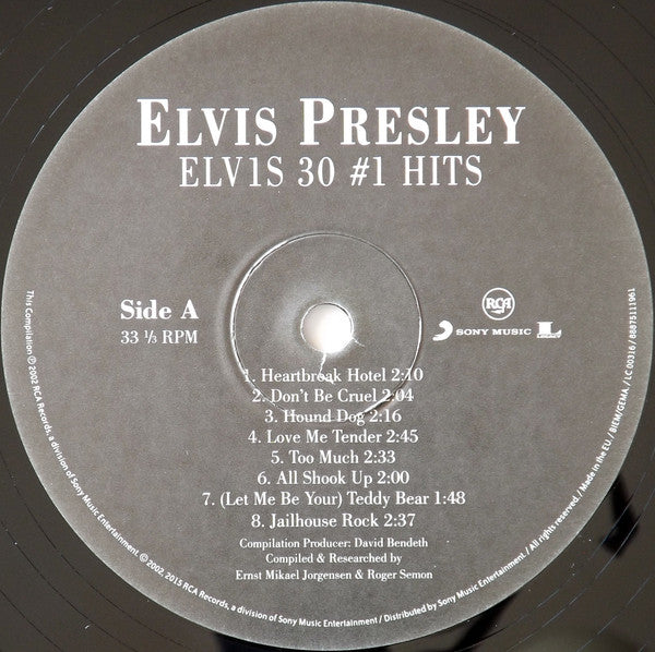 Elvis Presley ELV1S 30 #1 Hits RCA, Legacy, Sony Music 2xLP, Comp, RE Mint (M) Mint (M)