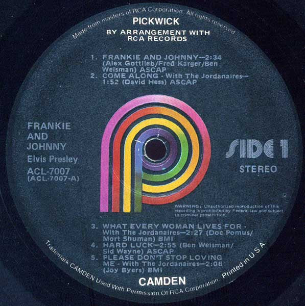 Frankie & Johnny | Very Good Plus (VG+) Very Good Plus (VG+) - ROCK / USED *EXCELLENT*