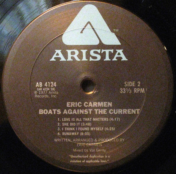 Boats Against The Current | Very Good Plus (VG+) Near Mint (NM) - ROCK / USED *VERY GOOD+*