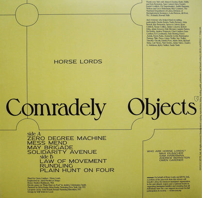 Horse Lords - Comradely Objects (Ltd White VInyl) | Mint (M) Mint (M) - EXPERIMENTAL *COLOR*