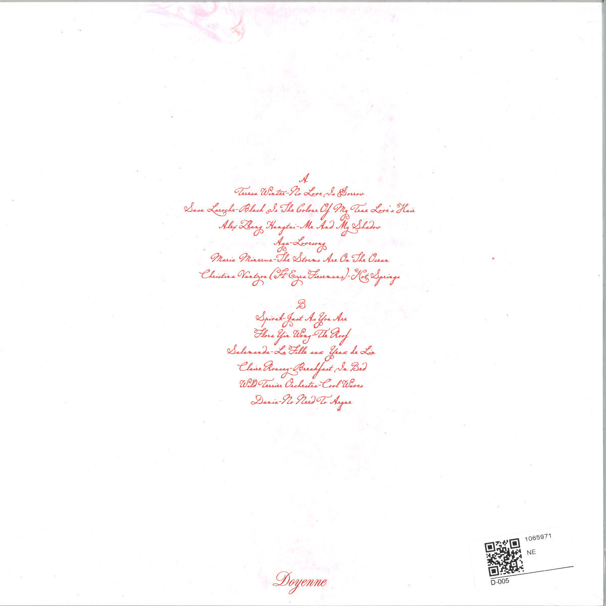 Various - Venus Rising From The Sea (RED VINYL LP Doyenne D-005) | NEW - EXPERIMENTAL *NEW/COLOR*