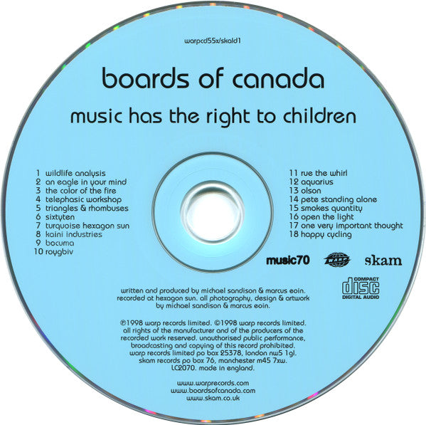 Boards Of Canada - Music Has The Right To Children *CD* | Mint (M) Mint (M) - EXPERIMENTAL *SEALED*