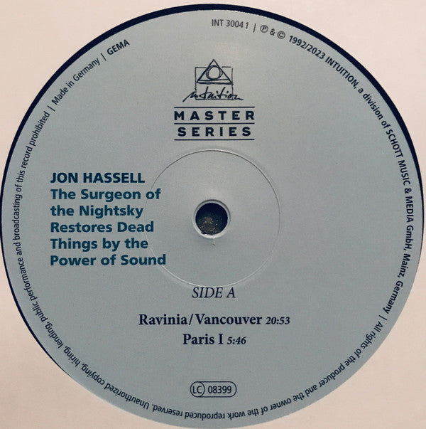 Jon Hassell - The Surgeon Of The Nightsky Restores Dead Things By The Power Of Sound | Mint (M) Mint (M) - EXPERIMENTAL *SEALED*