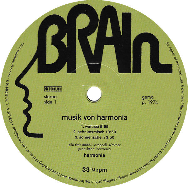Musik Von Harmonia (VINYL) | Mint (M) Mint (M) - EXPERIMENTAL *SEALED*