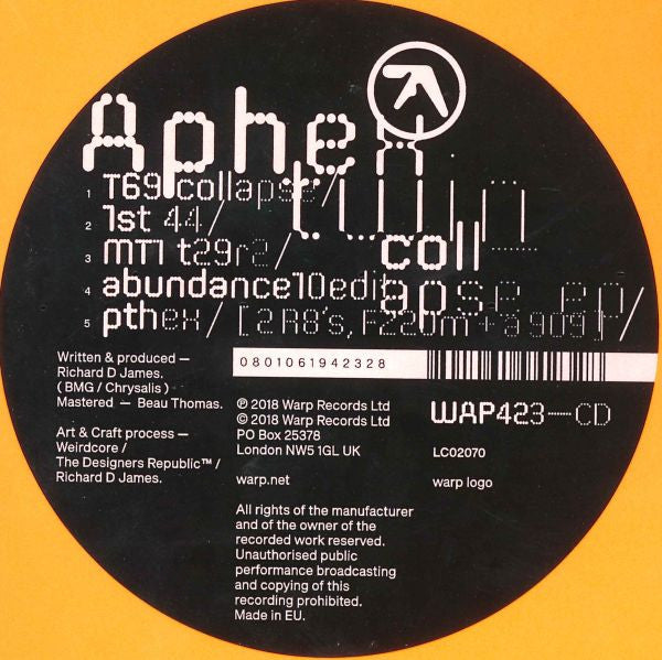 Collapse EP (CD) | Mint (M) Mint (M) - EXPERIMENTAL *SEALED*