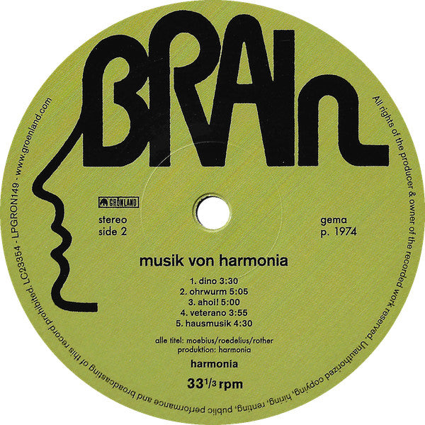 Musik Von Harmonia (VINYL) | Mint (M) Mint (M) - EXPERIMENTAL *SEALED*