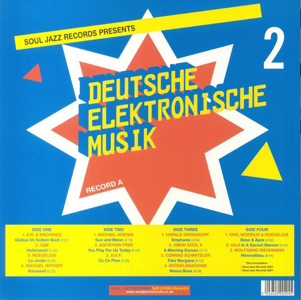 Various Deutsche Elektronische Musik 2 (Experimental German Rock And Electronic Musik 1971-83) (Record A) 2xLP Very Good Plus (VG+) Very Good Plus (VG+)