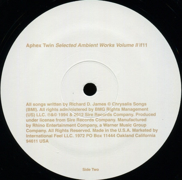 Aphex Twin - Selected Ambient Works Volume II (VINYL 3LP) | Near Mint (NM or M-) Near Mint- (NM-) - EXPERIMENTAL / USED *NEAR MINT*