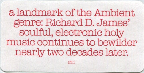 Aphex Twin - Selected Ambient Works Volume II (VINYL 3LP) | Near Mint (NM or M-) Near Mint- (NM-) - EXPERIMENTAL / USED *NEAR MINT*