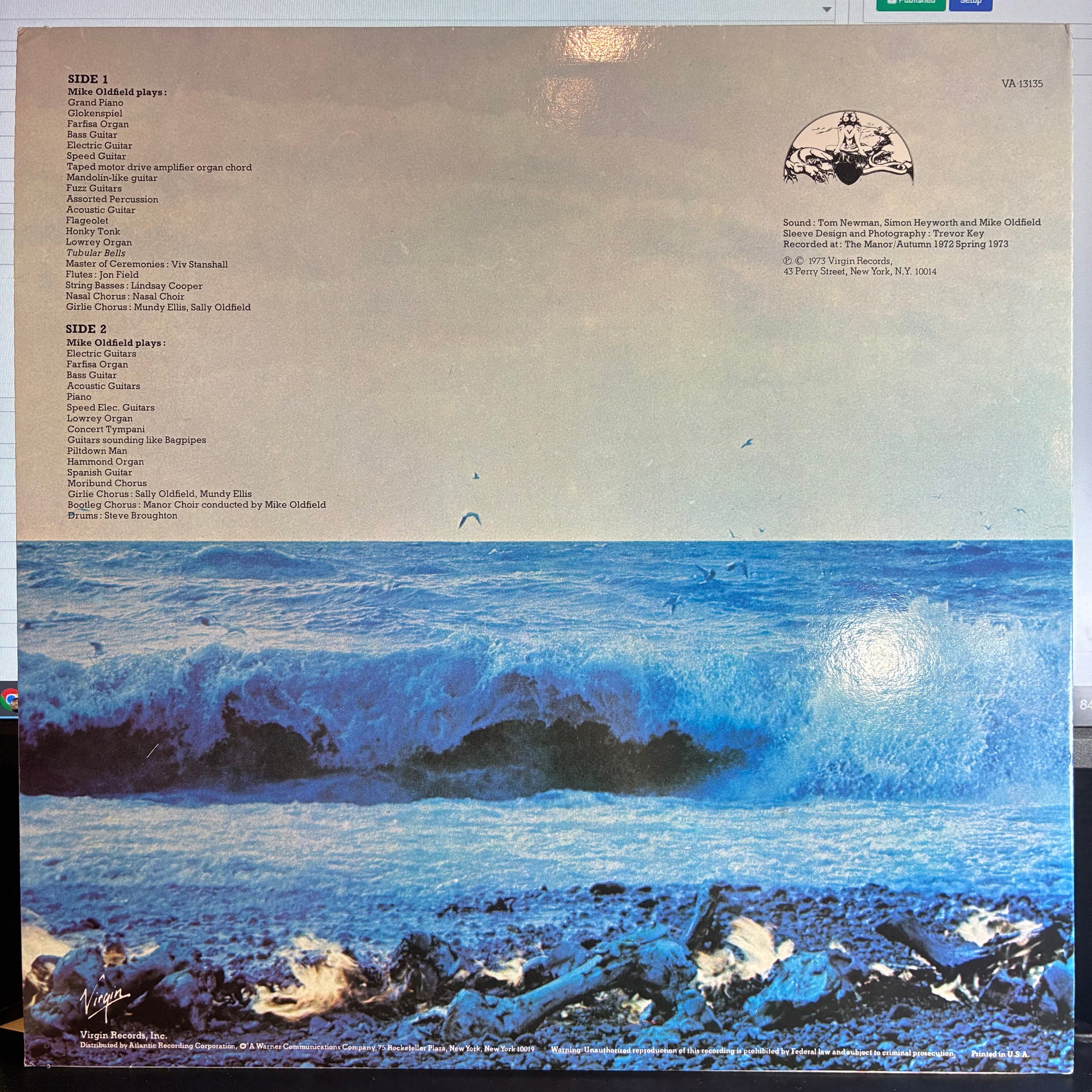 Mike Oldfield - Tubular Bells (VINYL Virgin ‎– VA 13135) | USED Near Mint (NM or M-) Near Mint (NM) - EXPERIMENTAL / USED *NEAR MINT*