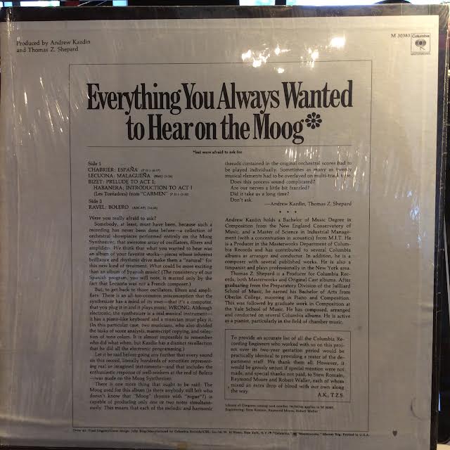 Everything You Always Wanted To Hear On The Moog (But Were Afraid To Ask For) (VINYL) | Near Mint (NM or M-) Near Mint (NM or M-) - EXPERIMENTAL / USED *NEAR MINT*