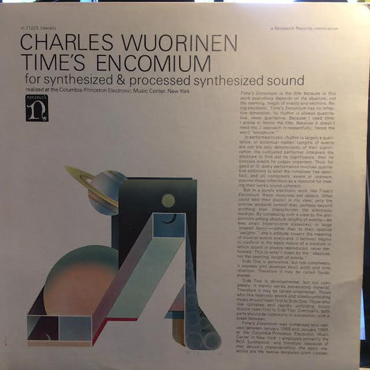 Time's Encomium (For Synthesized & Processed Synthesized Sound) (VINYL) | Near Mint (NM or M-) Near Mint (NM or M-) - EXPERIMENTAL / USED *NEAR MINT*